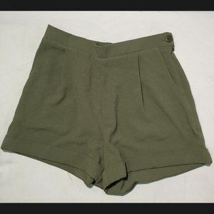 American Apparel Olive Green High Rise Shorts
